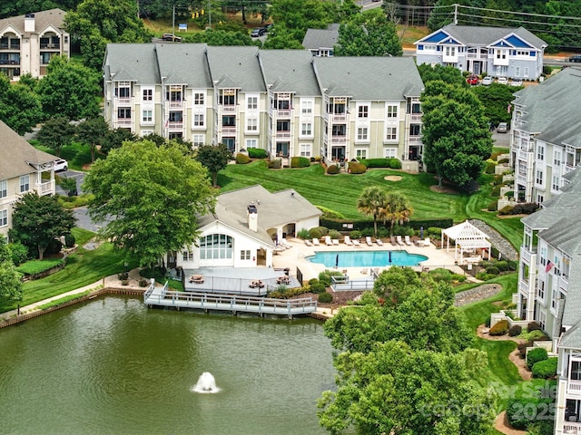 18817 Nautical Dr Unit 302, Cornelius, NC 28031 - bird's eye view of a pool and a large body of water