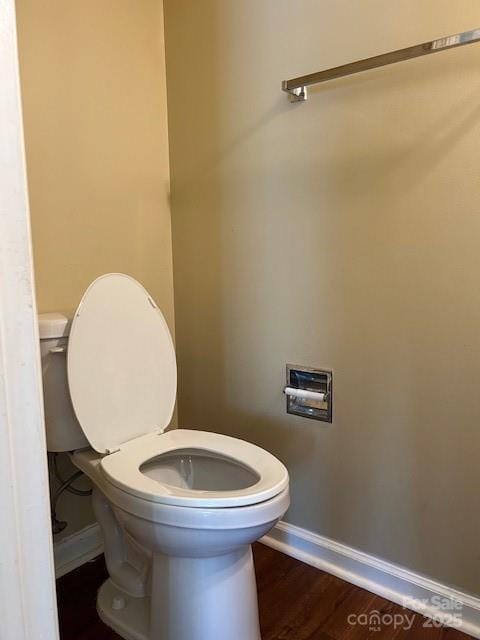 8901 Clifton Meadow Dr, Matthews, NC 28105 - bathroom with toilet and wood finished floors