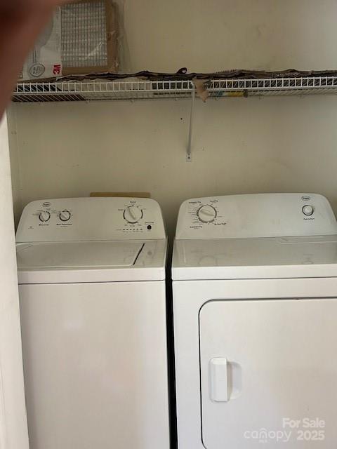 8901 Clifton Meadow Dr, Matthews, NC 28105 - laundry room with separate washer and dryer