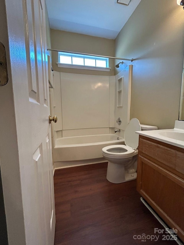 8901 Clifton Meadow Dr, Matthews, NC 28105 - full bath featuring vanity, bathtub / shower combination, and wood finished floors