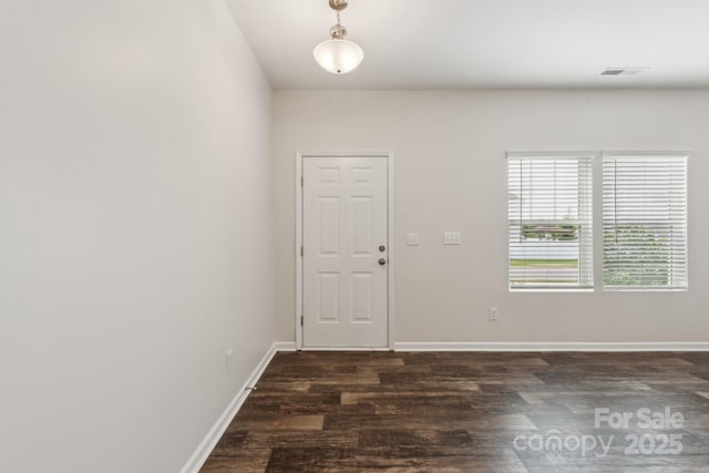 3107 Riker St, Clover, SC 29710 - entrance foyer featuring dark wood-type flooring and baseboards