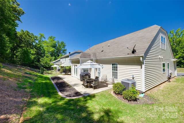 14727 Brannock Hills Dr, Charlotte, NC 28278 - rear view of house featuring a patio area and central air condition unit