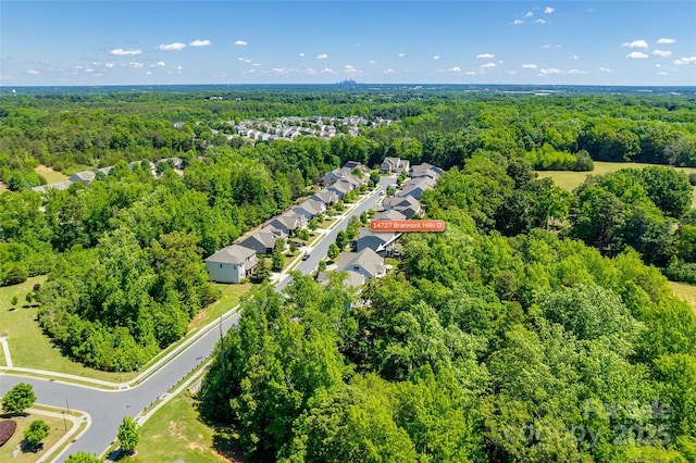 14727 Brannock Hills Dr, Charlotte, NC 28278 - aerial perspective of suburban area featuring a heavily wooded area