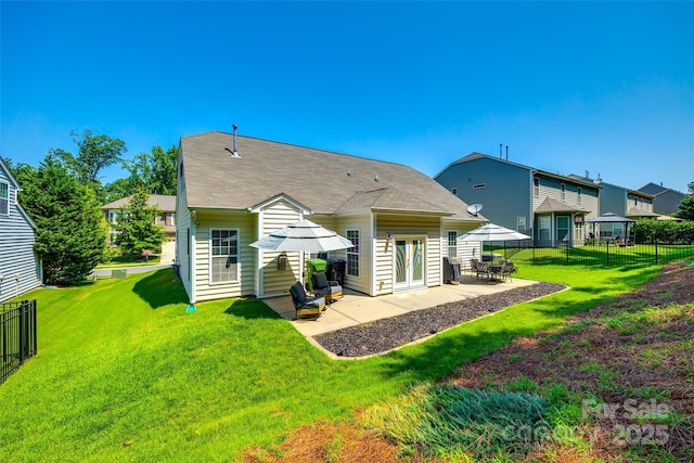 14727 Brannock Hills Dr, Charlotte, NC 28278 - rear view of property featuring a patio area and french doors