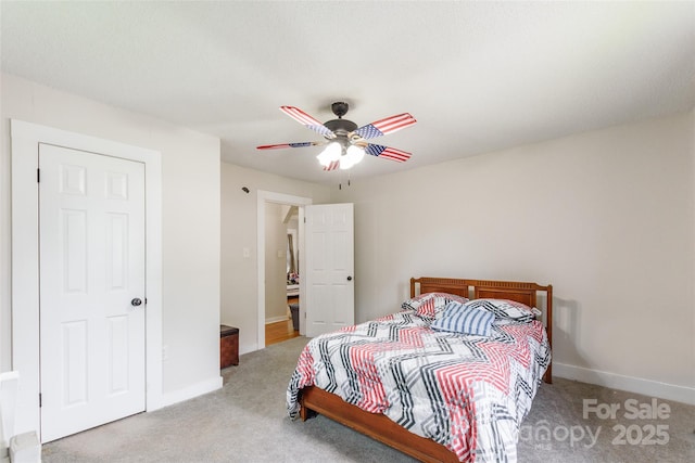 515 Myrtle Ave, Chester, SC 29706 - bedroom featuring carpet flooring, baseboards, and ceiling fan