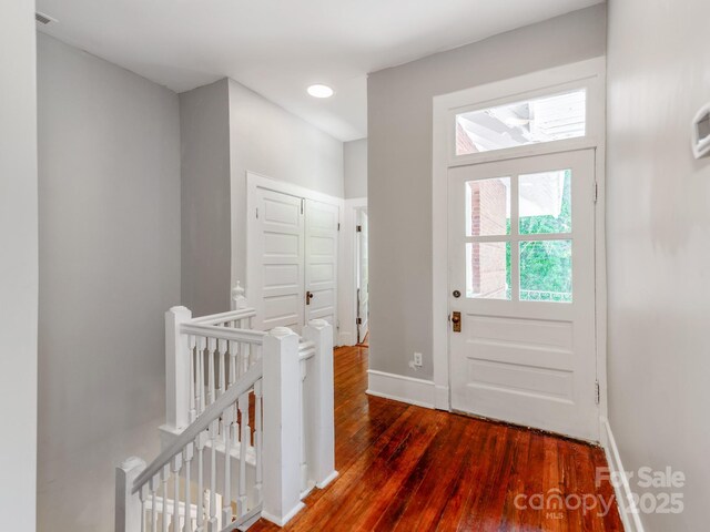 128 W End St, Chester, SC 29706 - entryway with wood finished floors and baseboards