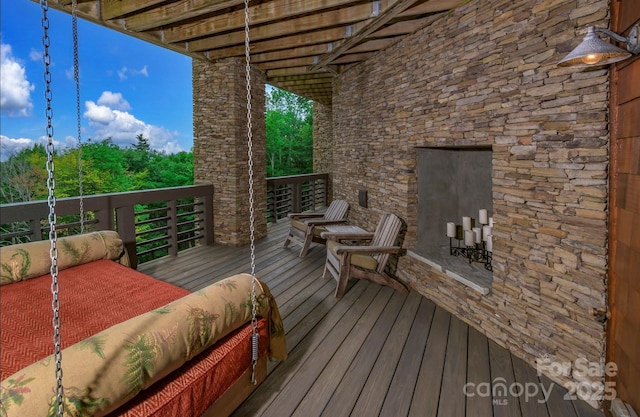 610 Rocky Pkwy Unit 52, 47A, Banner Elk, NC 28604 - deck with outdoor lounge area