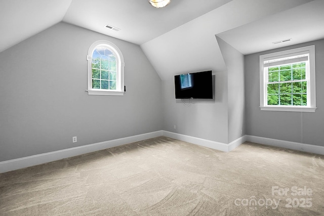 3324 Greenhurst Dr, Weddington, NC 28104 - bonus room with lofted ceiling, baseboards, and carpet flooring