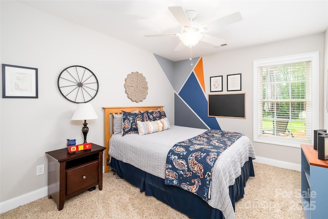 133 Upland Dr, Statesville, NC 28625 - bedroom featuring baseboards, carpet floors, and ceiling fan