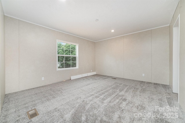5090 Beaver Dam Way, Bessemer City, NC 28016 - carpeted spare room featuring crown molding and recessed lighting