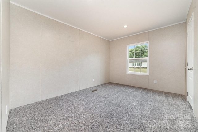 5090 Beaver Dam Way, Bessemer City, NC 28016 - empty room with carpet, crown molding, and recessed lighting