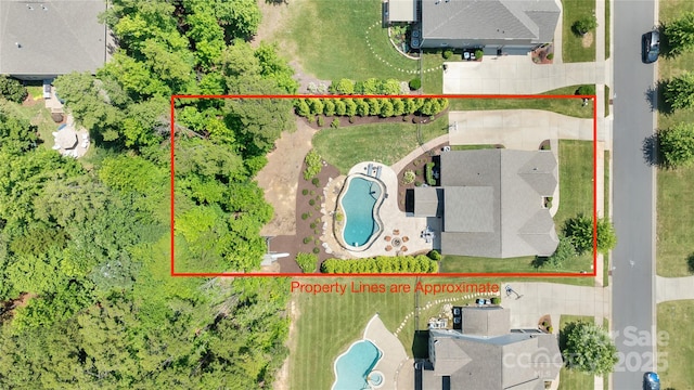 1906 Pensco Pond Ct, Waxhaw, NC 28173 - view of property location featuring a pool area and property boundaries highlighted