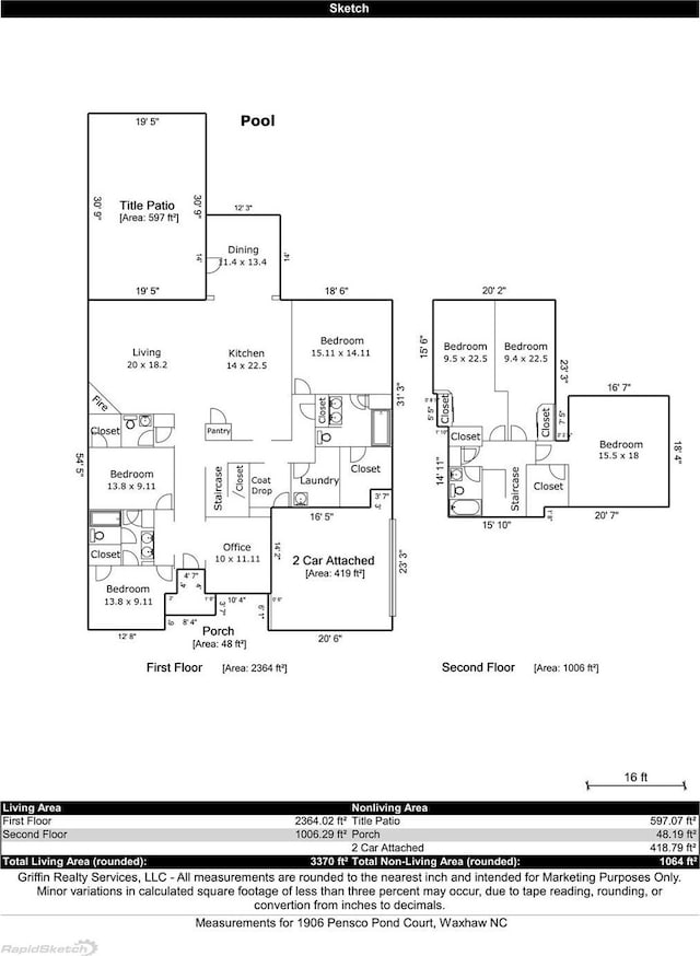 1906 Pensco Pond Ct, Waxhaw, NC 28173 - view of property floor plan