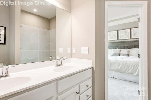 2342 Nadine Ln, Charlotte, NC 28216 - bathroom with double vanity and connected bathroom