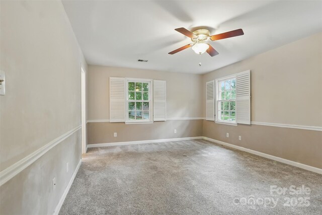 1517 E Barden Rd, Charlotte, NC 28226 - empty room featuring a ceiling fan and carpet floors