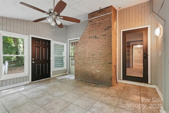 1517 E Barden Rd, Charlotte, NC 28226 - property entrance featuring ceiling fan