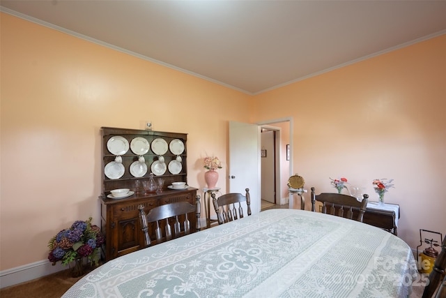 100 S Rudisill Ave, Cherryville, NC 28021 - dining room with crown molding, carpet floors, and baseboards