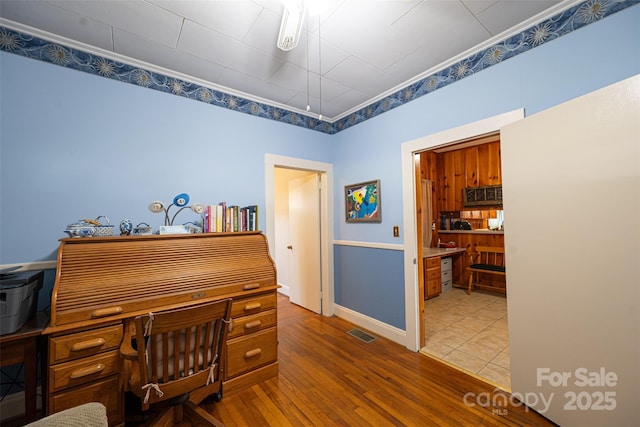 100 S Rudisill Ave, Cherryville, NC 28021 - office with hardwood / wood-style flooring and baseboards