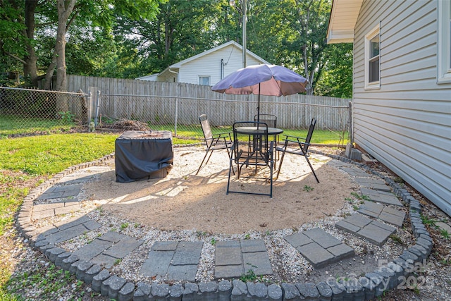 100 S Rudisill Ave, Cherryville, NC 28021 - view of yard with a patio area and outdoor dining area