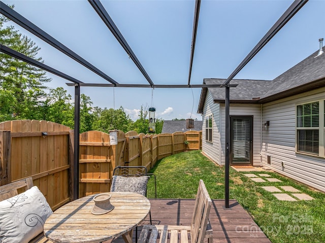 218 Water Leaf Dr, Weaverville, NC 28787 - wooden terrace featuring a gate
