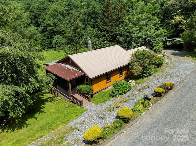 139 Ivy Ridge Church Rd, Mars Hill, NC 28754 - aerial view of property and surrounding area featuring a forest