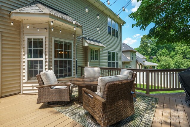 2908 Barnard Castle Ln, Matthews, NC 28104 - view of wooden deck