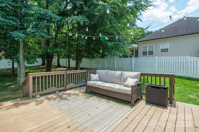 2908 Barnard Castle Ln, Matthews, NC 28104 - wooden terrace with outdoor lounge area