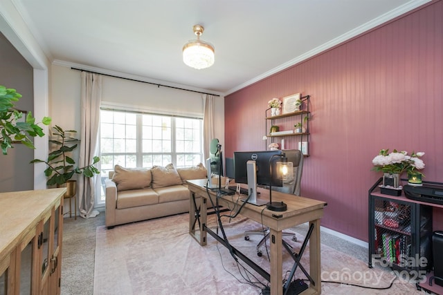 2908 Barnard Castle Ln, Matthews, NC 28104 - office space featuring crown molding and carpet