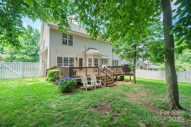 2908 Barnard Castle Ln, Matthews, NC 28104 - back of house with a deck and a gate