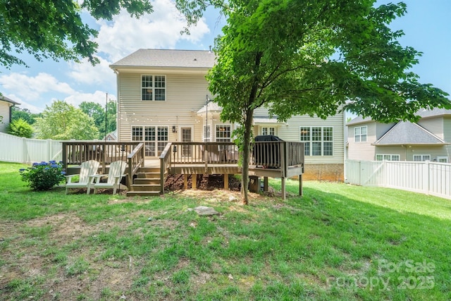 2908 Barnard Castle Ln, Matthews, NC 28104 - back of house with a wooden deck