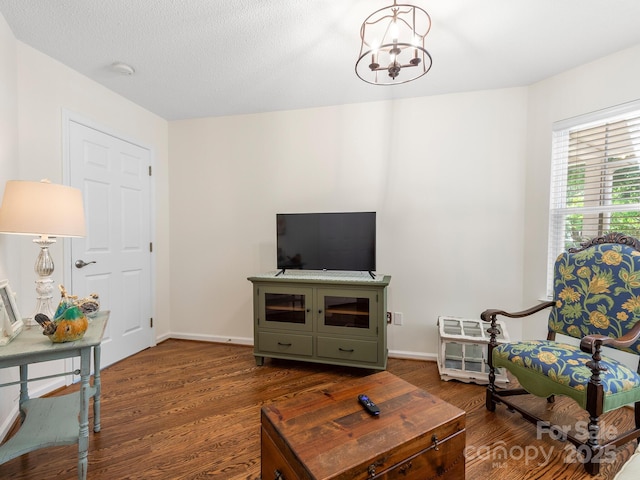 20 E Fairway View Ct, Etowah, NC 28729 - living area featuring wood finished floors and a chandelier