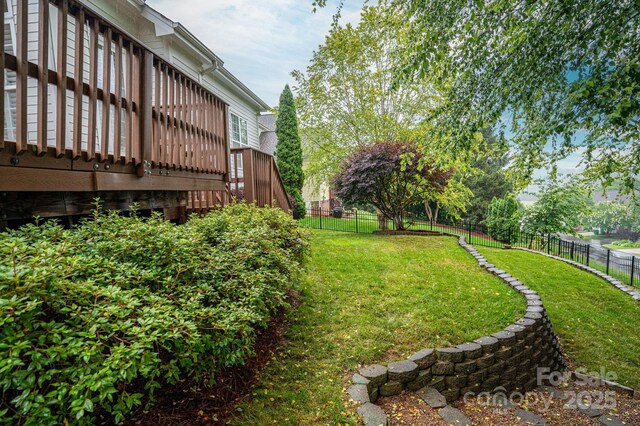 506 Academy St, Mcadenville, NC 28101 - view of yard with a deck