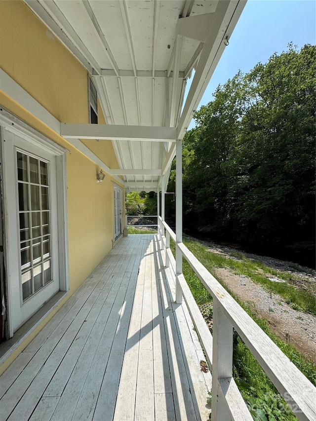 232 Cole Hollow Rd, Newland, NC 28657 - view of wooden terrace