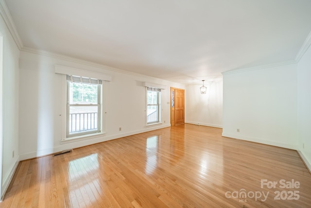 12705 Caldwell Rd, Charlotte, NC 28213 - unfurnished room featuring light wood-type flooring and ornamental molding