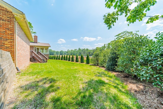 12705 Caldwell Rd, Charlotte, NC 28213 - view of grassy yard with stairway