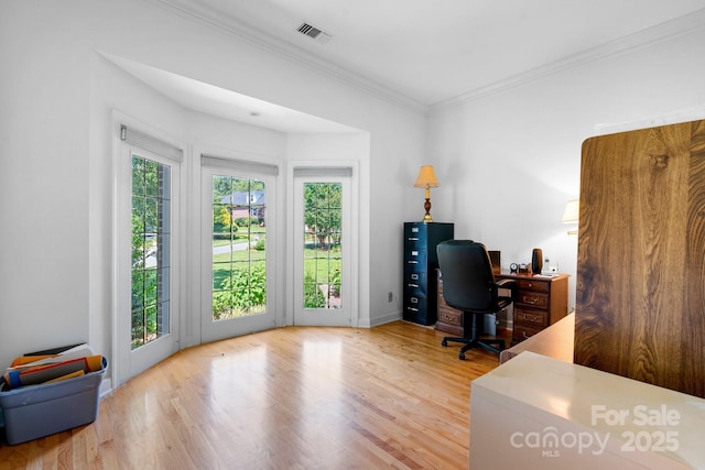3541 Blankenship Dr, Morganton, NC 28655 - office featuring wood finished floors and ornamental molding