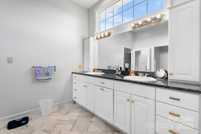 3541 Blankenship Dr, Morganton, NC 28655 - full bath with double vanity and marble finish flooring