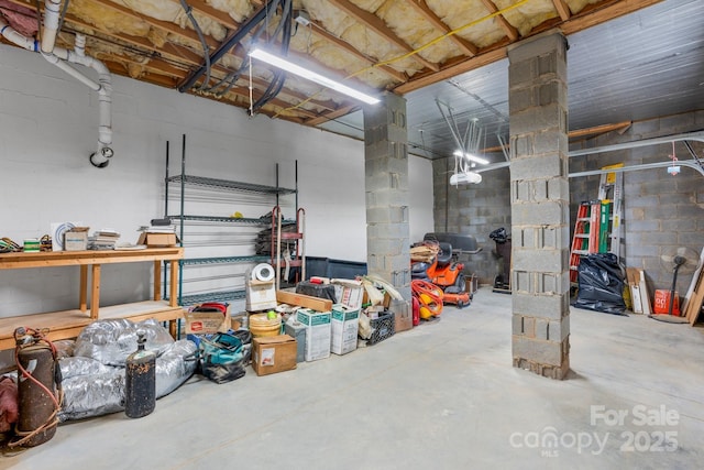 3541 Blankenship Dr, Morganton, NC 28655 - below grade area featuring concrete block wall