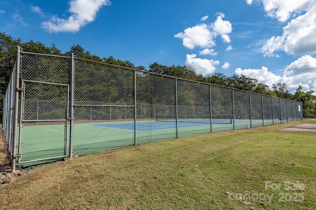 3541 Blankenship Dr, Morganton, NC 28655 - view of tennis court featuring a gate