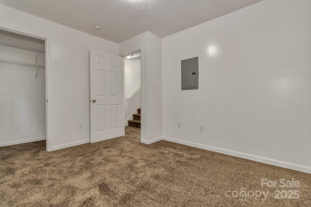 222 New Stock Rd, Weaverville, NC 28787 - unfurnished bedroom with electric panel, carpet floors, and a closet