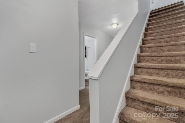 222 New Stock Rd, Weaverville, NC 28787 - staircase with carpet floors and baseboards