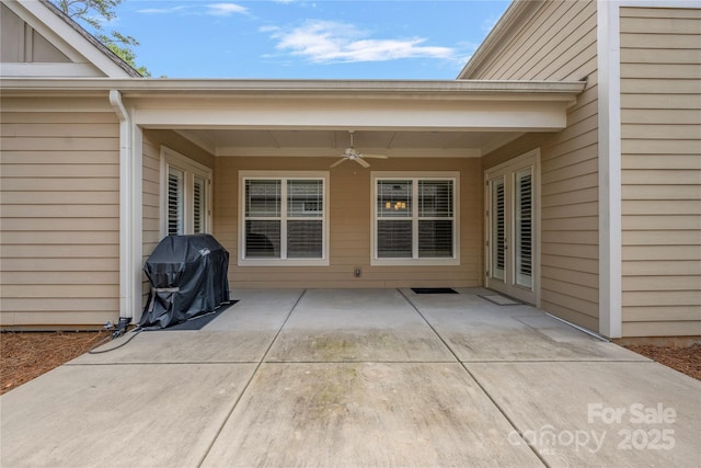3008 Laney Pond Rd, Matthews, NC 28104 - view of patio / terrace featuring ceiling fan and area for grilling