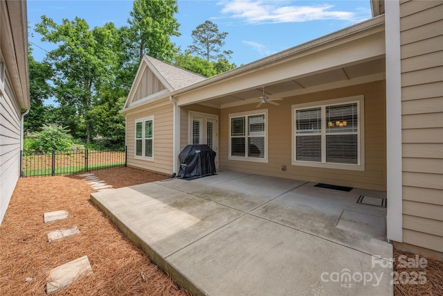 3008 Laney Pond Rd, Matthews, NC 28104 - view of patio / terrace with a ceiling fan