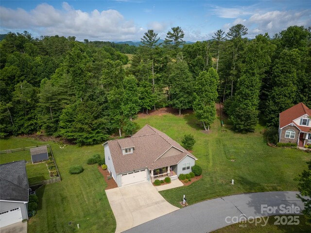 54 Asher Ln, Etowah, NC 28729 - aerial view of property and surrounding area with a forest