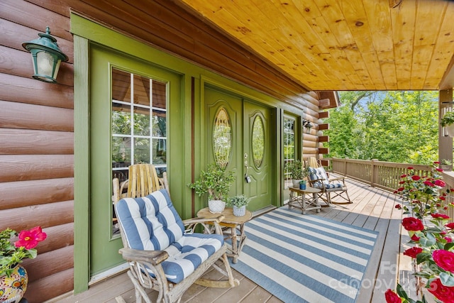 158 Raven Blvd, Lake Lure, NC 28746 - view of wooden porch