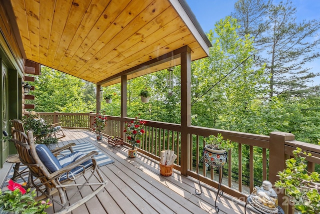 158 Raven Blvd, Lake Lure, NC 28746 - view of wooden terrace