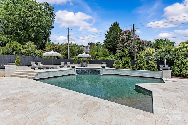 1619 Providence Rd, Charlotte, NC 28207 - view of pool featuring a patio area and a fenced backyard