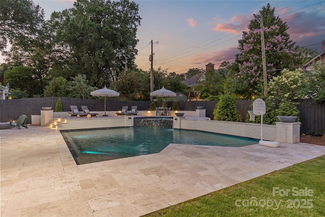 1619 Providence Rd, Charlotte, NC 28207 - view of swimming pool featuring a patio area and a fenced backyard