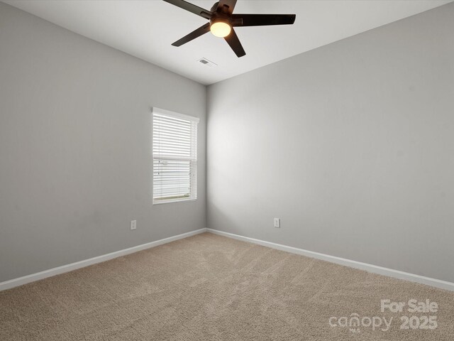 1660 Beleek Ridge Ln, Lake Wylie, SC 29710 - unfurnished room featuring light colored carpet, a ceiling fan, and baseboards