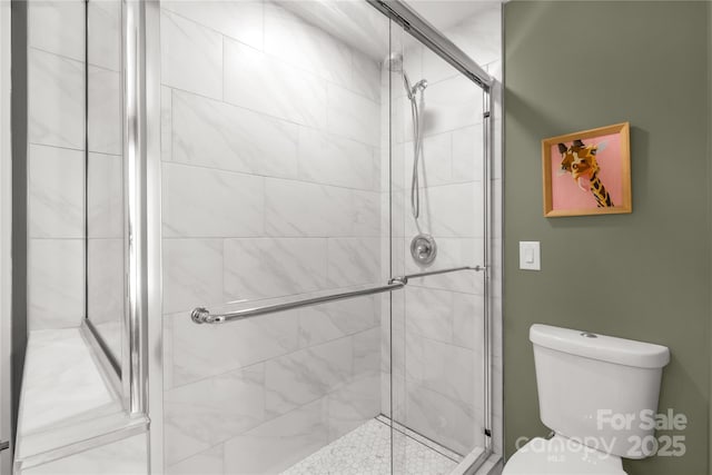 22 Honeysuckle Ln, Clover, SC 29710 - bathroom with toilet and a stall shower